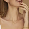 Collar Nuance Acero Inoxidable Baño Oro 18 kt
