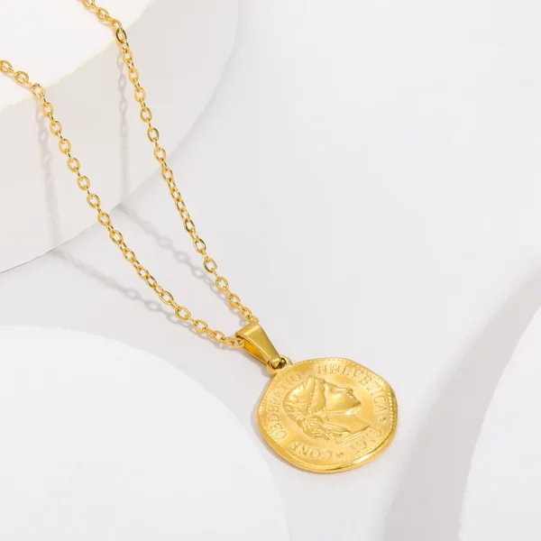 Collar Timeless Acero Inoxidable Baño Oro 18 kt
