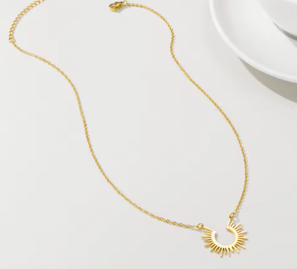 Collar My Little Sun Acero Inoxidable Baño Oro 18 kt