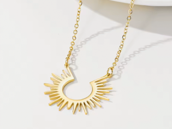 Collar My Little Sun Acero Inoxidable Baño Oro 18 kt