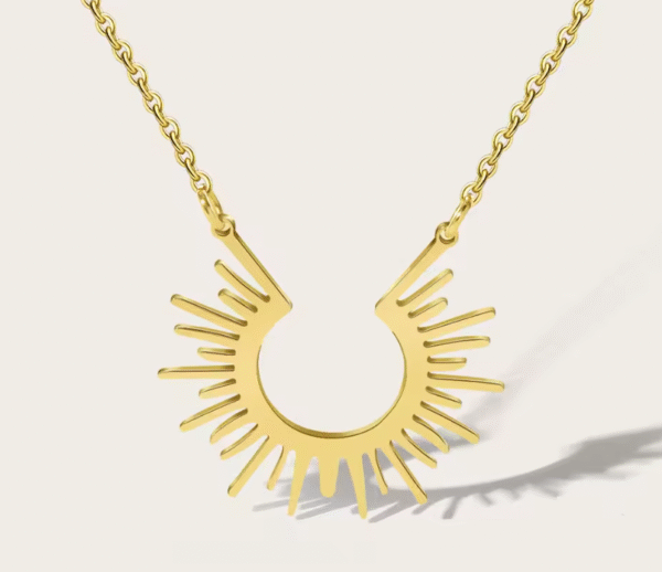 Collar My Little Sun Acero Inoxidable Baño Oro 18 kt
